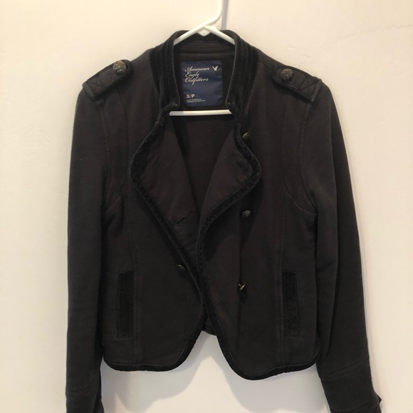 American Eagle Black Jacket sz Small - Picture 3 of 8